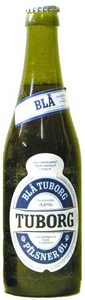 Billede af en flaske Blå Tuborg øl