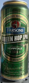 Billede af en dåse øl: Farsons Green Hop IPA fra Malta